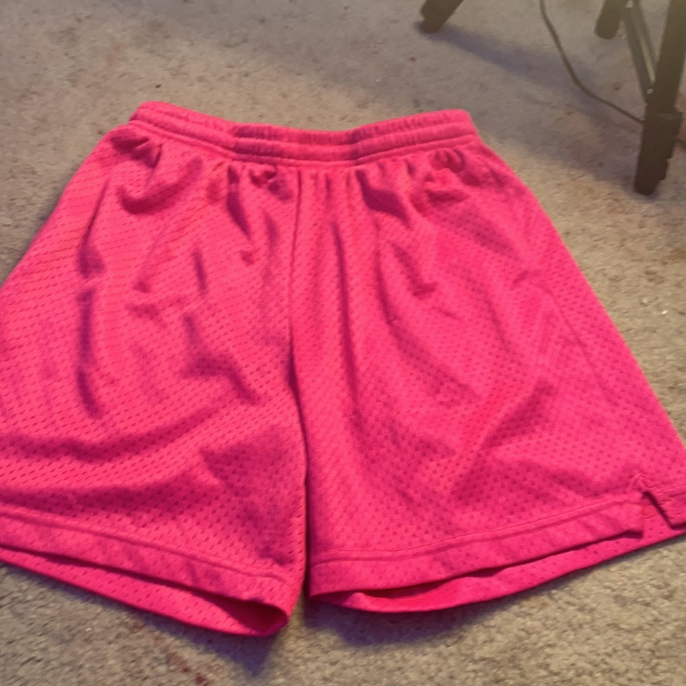 Hot pink basketball shorts